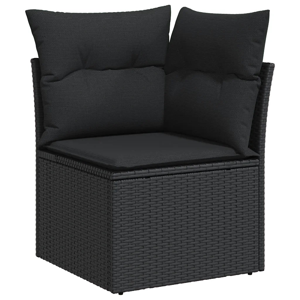 Set Divani da Giardino con Cuscini 8 pz Nero in Polyrattan 3325711
