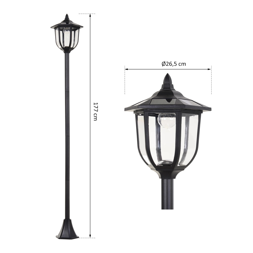 Lampione da Esterni con 6 Luci LED Accensione Automatica Impermeabile