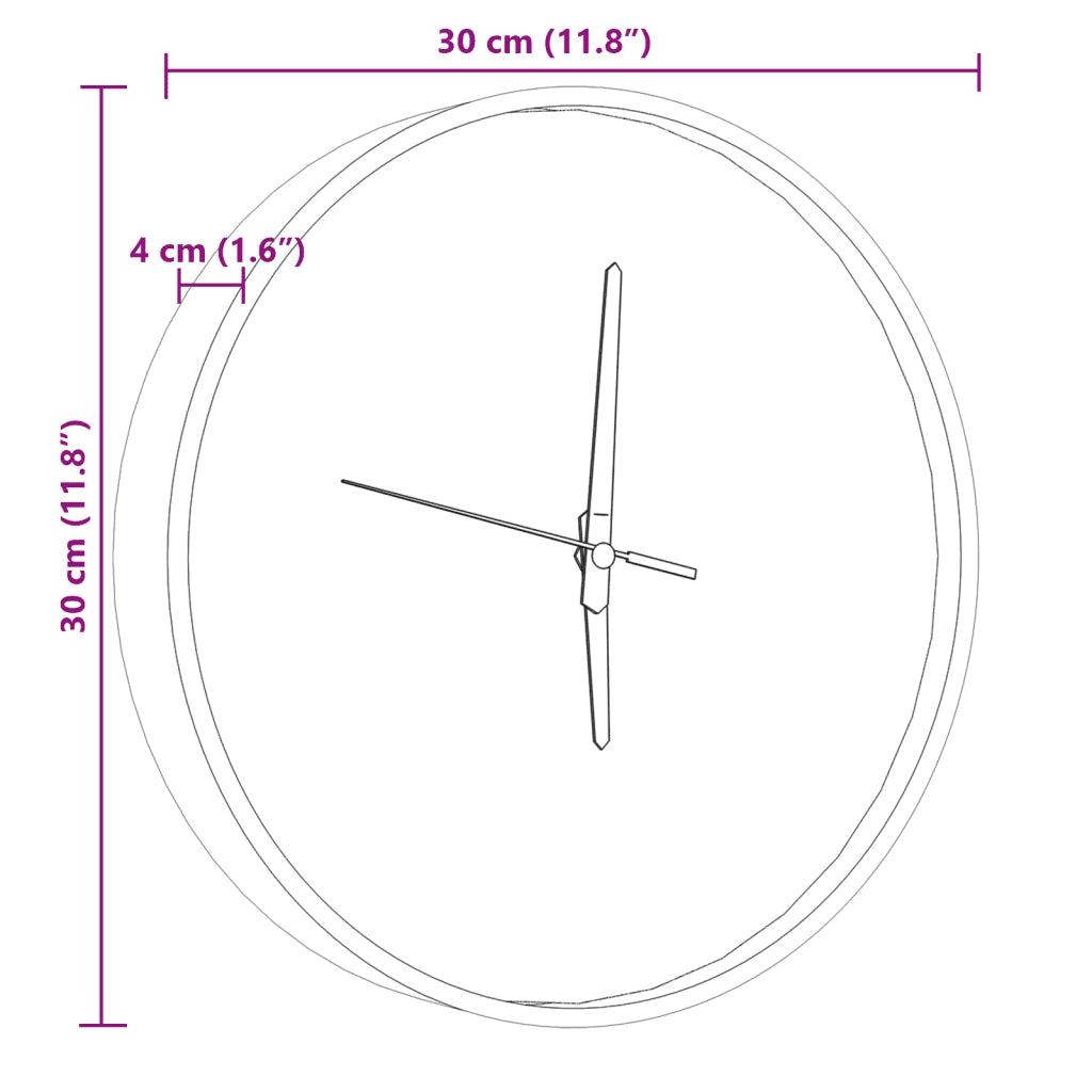 Orologio a Parete con Ore e Lancette Luminose Blu Ø30 cm 4008409