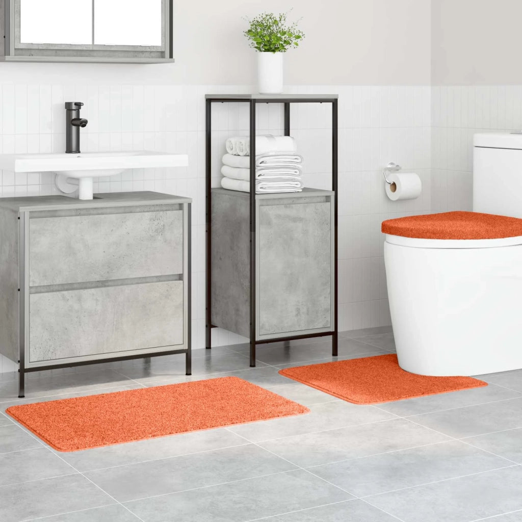 Set di tappetini antiscivolo per il bagno 3 pcs Arancione PP 4019871