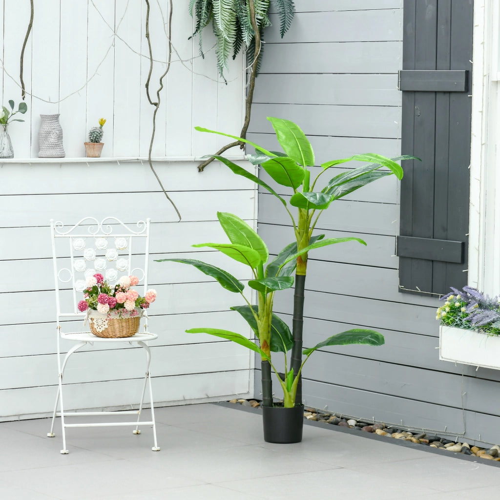 Albero di Banano Artificiale in Vaso ¨C Minimal ¨C 150cm Verde per Interno ed Esterno