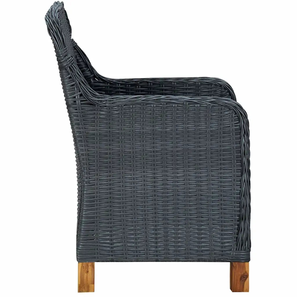 Set da Pranzo da Giardino 7 pz Grigio Scuro 3067938