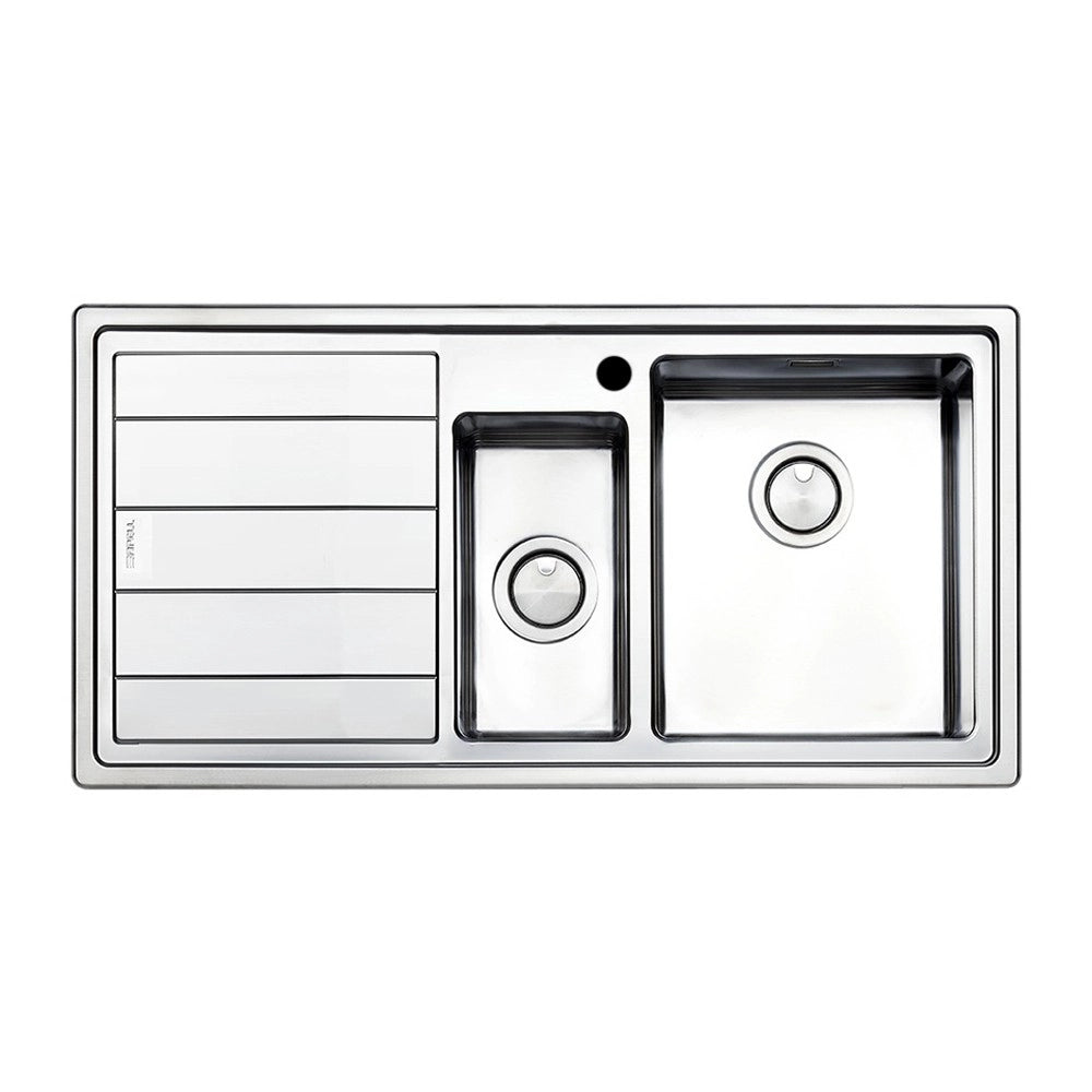 Samet Lavello cucina SAXT332 2 vasche e gocciolatoio sinistro 100x50 cm
