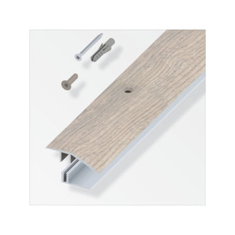 TERMINALE A SCIVOLO P/PARQUET ROVERE GRIGIO 100 CM