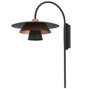 Applique Plato 1 luce E27 nero rame Luminex