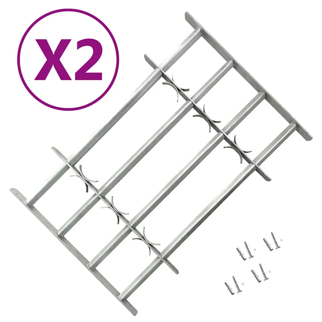 Grate per Finestre Regolabili 2 pz 1000-1500 mm 3057510