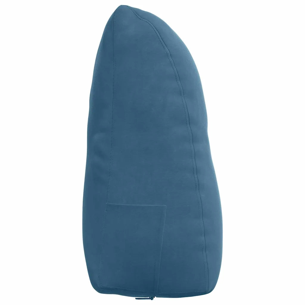 Cuscino per Schiena | Cuscino dorsale Blu 60 x 24 x 50 cm Velluto