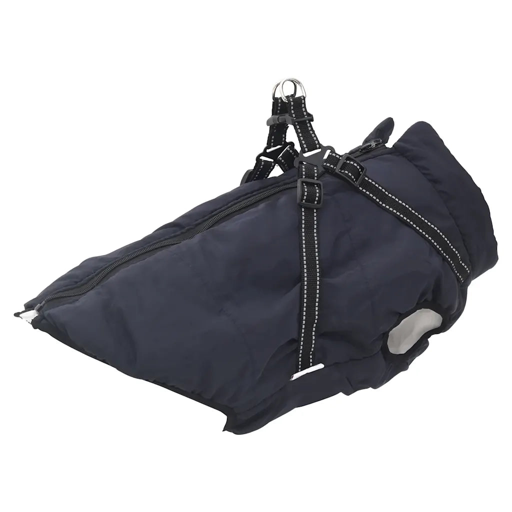 Cappotto Cani Imbracatura Impermeabile Riflettente Blu Navy L52 4019920