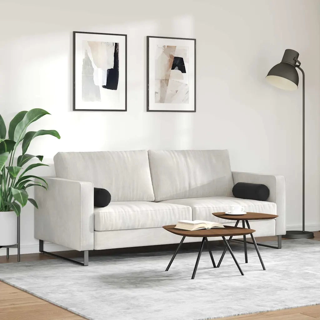 Cuscini a rullo 2 pcs Nero Ø 15 x 40 cm Tessuto in Cords 42014291