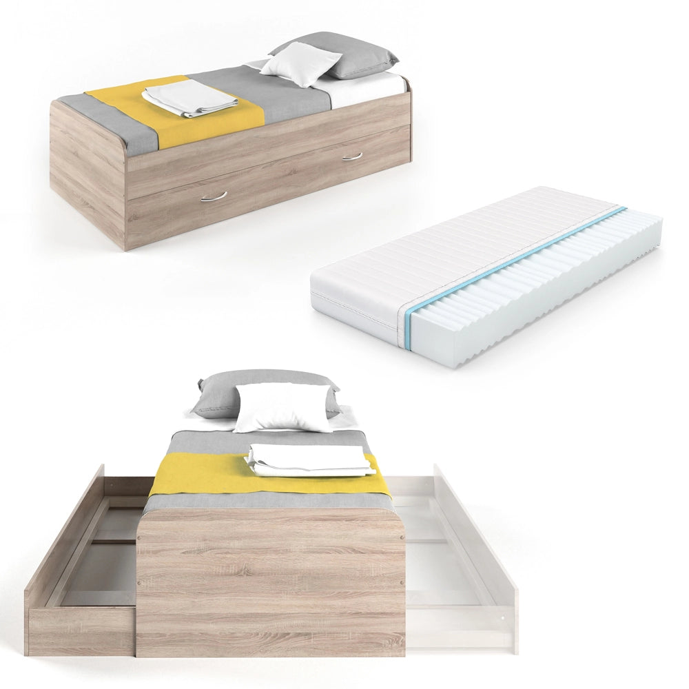 Vitalispa Letto per bambini Sonoma 90x200 cm con materasso