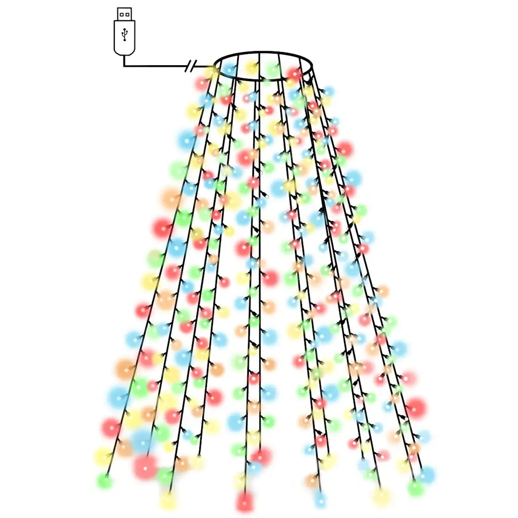 Rete di Luce per Albero di Natale 210 LED-Luci decorative natalizie Multicolore 210 cm
