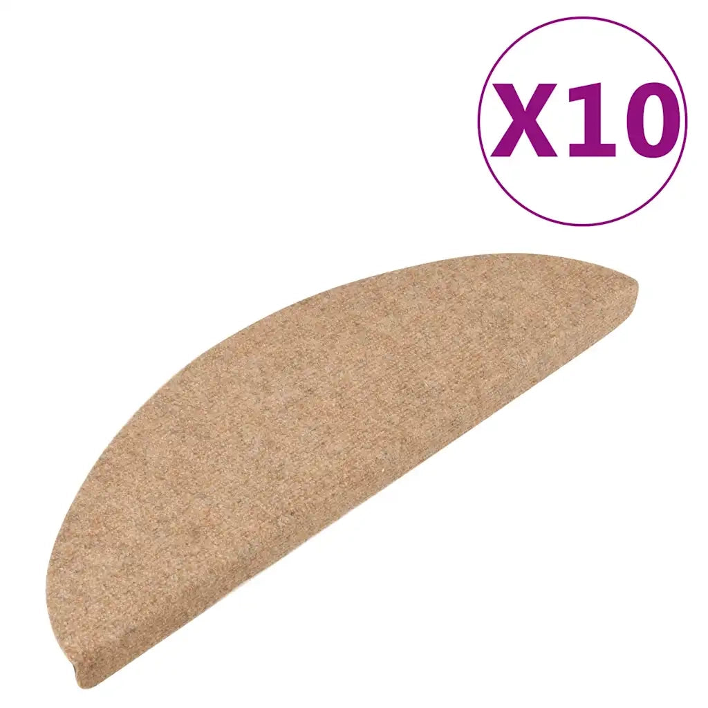 Tappetini Autoadesivi per Scale 10 pz | Gradini per Scale Beige 56x17x3 cm