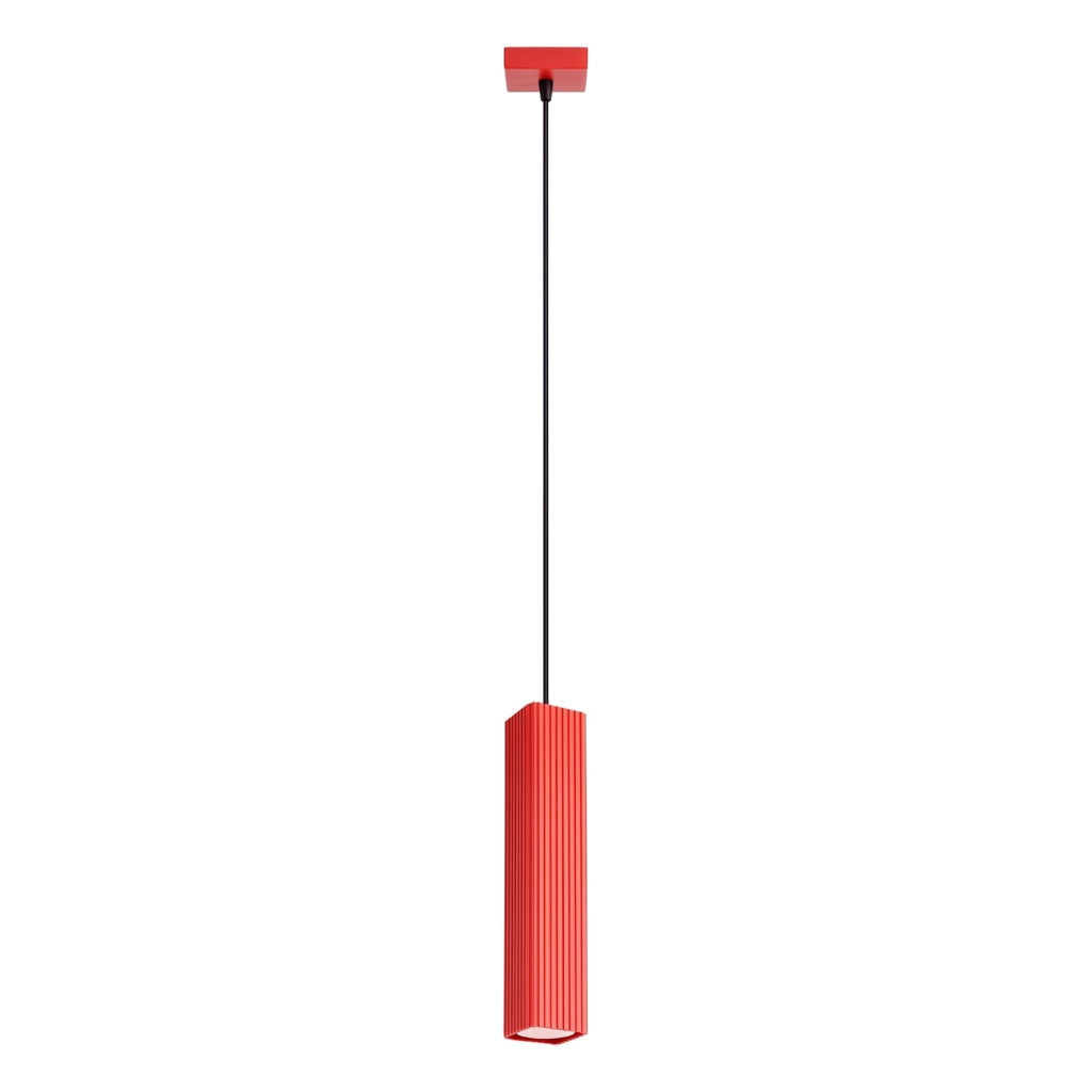 Lampada a sospensione RAYO 1 rossa
