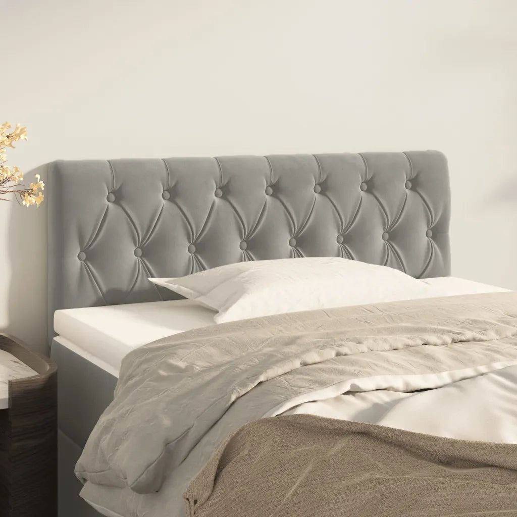 Testiera | Testata Grigio Chiaro 90x7x78/88 cm in Velluto