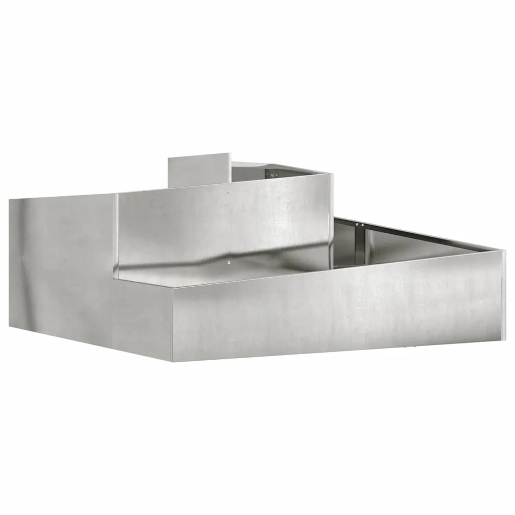 Vaso da giardino Argento 100 x 100 x 50 cm Acciaio inossidabile