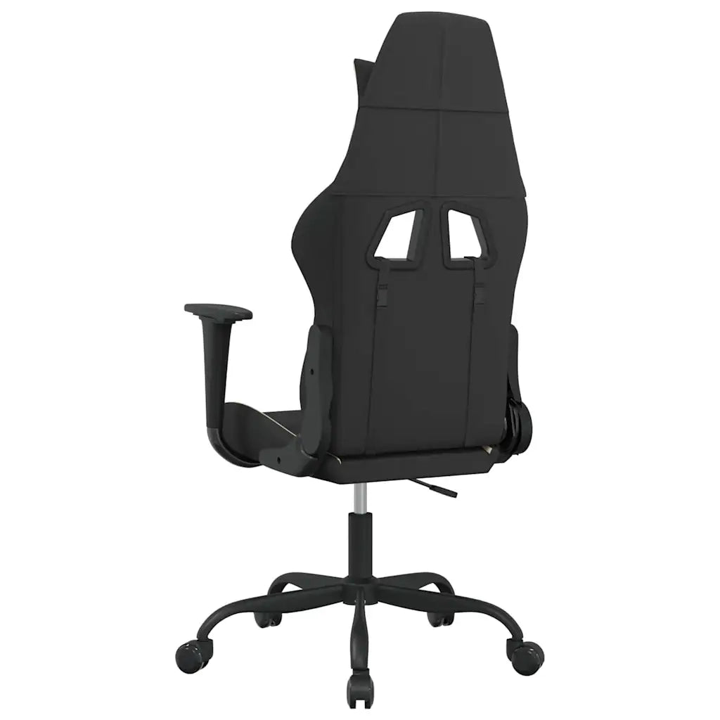 Sedia da Gaming Nero e Crema in Tessuto 345469