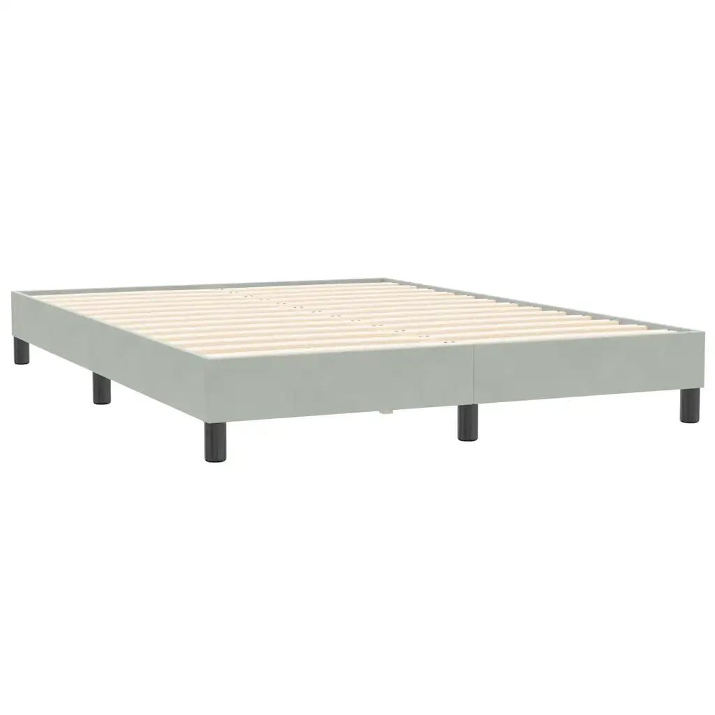 Letto a Molle con Materasso e LED Grigio Chiaro 160x210cm 3317175