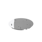 Rosone Tondo Metallo Cromo 5 Fori D40Cm