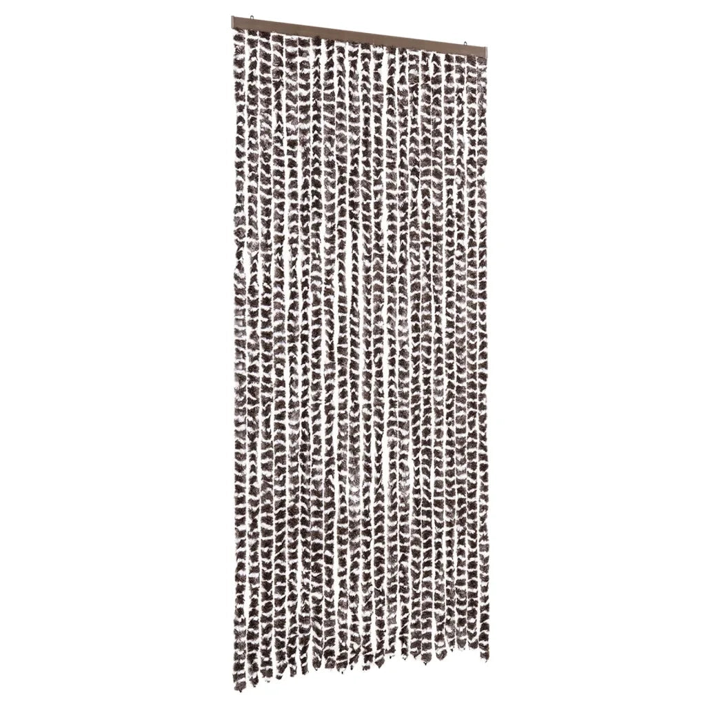 Zanzariera Marrone e Bianca 90x220 cm Ciniglia 325452