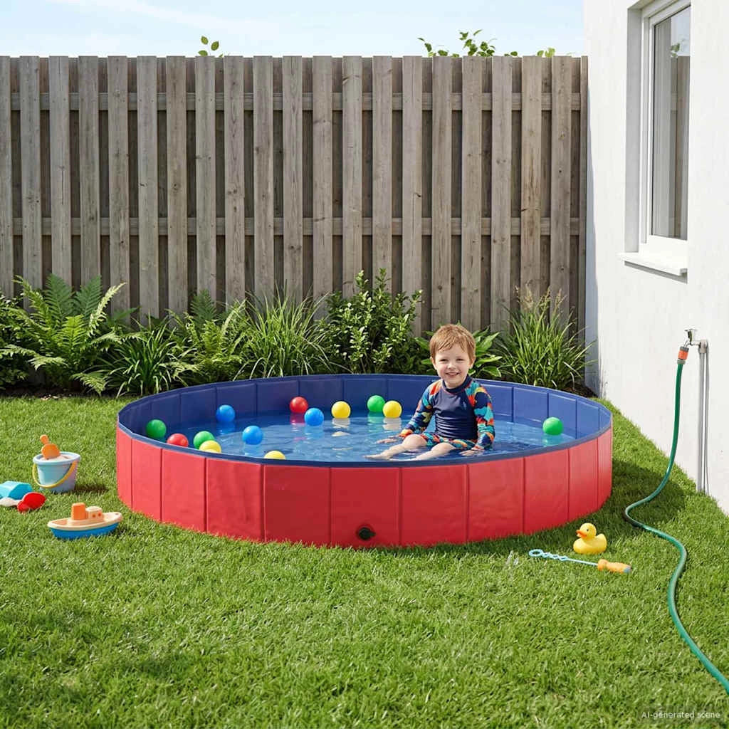 Piscina per bambini Ø200 x 30 cm Rotondo per Bambino per Rosso 3416318