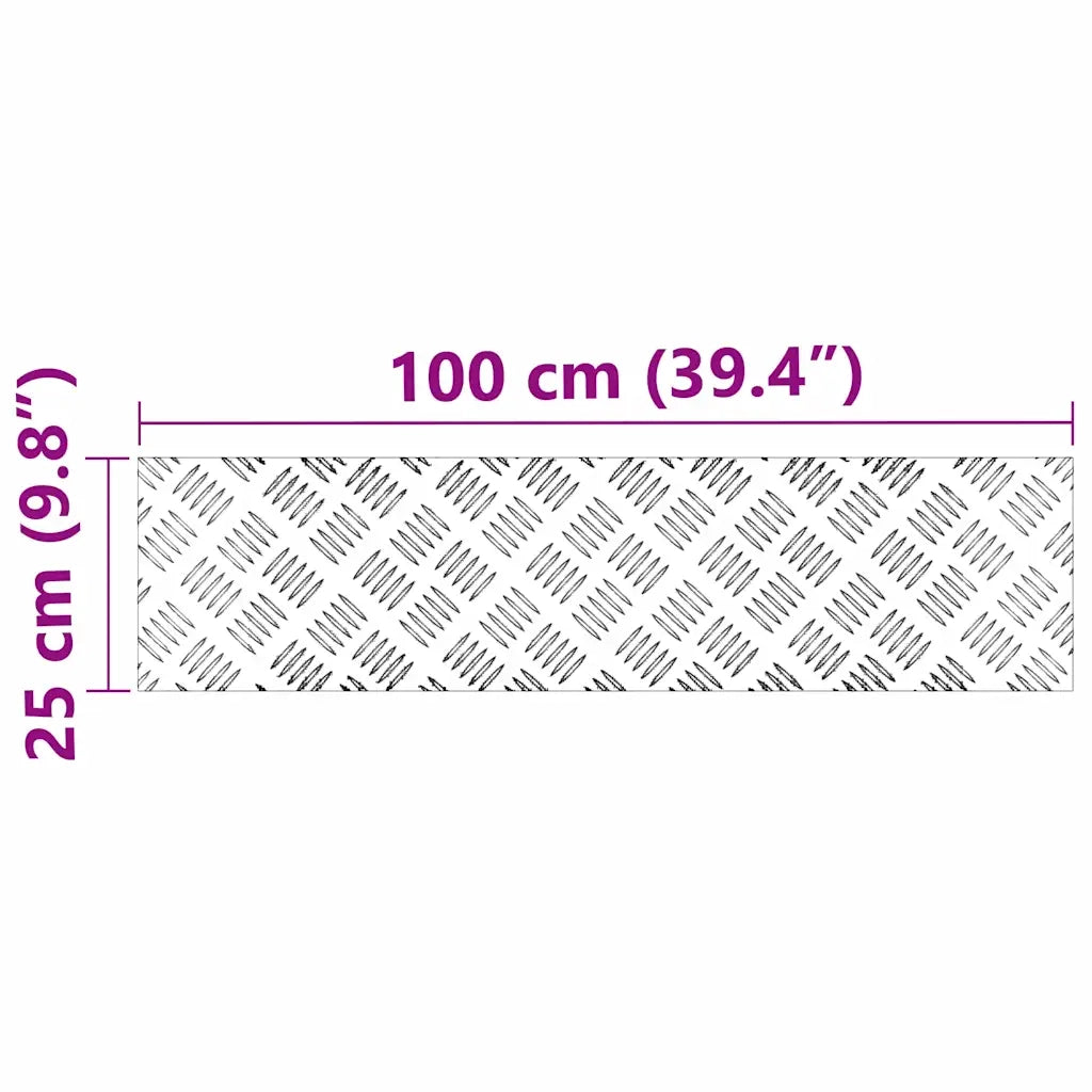 Gradini per Scale 2 pcs Argento 100 x 25 cm Alluminio 4104279