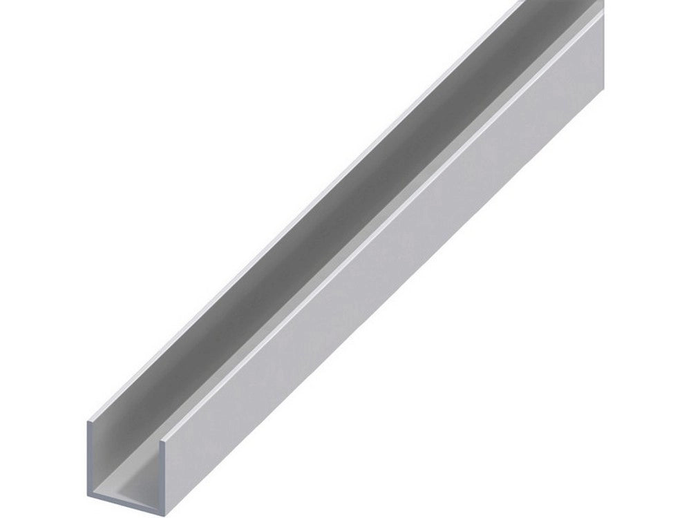 5pz profilo a u alluminio argento satinato mm. 10x10x1 mt. 1 cod:ferx.vit53672