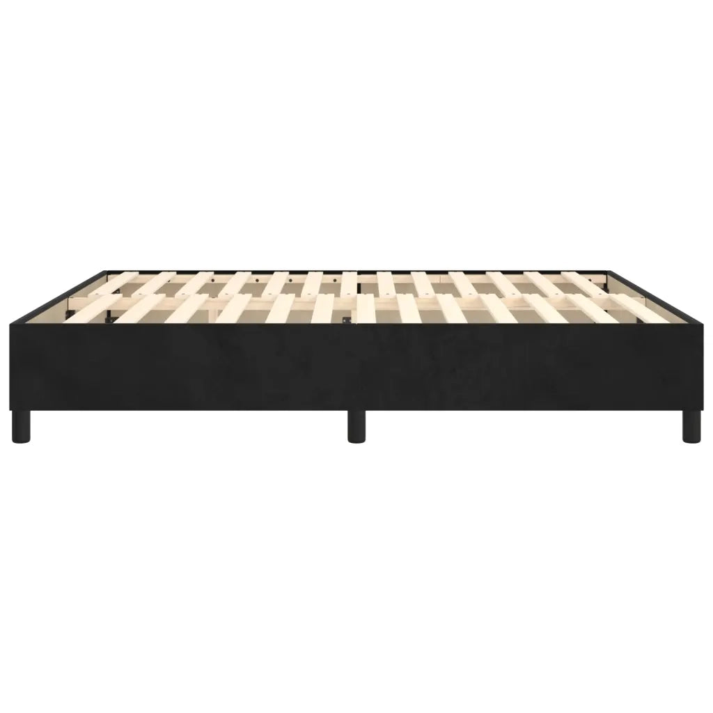 Struttura Letto a Rete a Molle Nero 180x200 cm in Velluto
