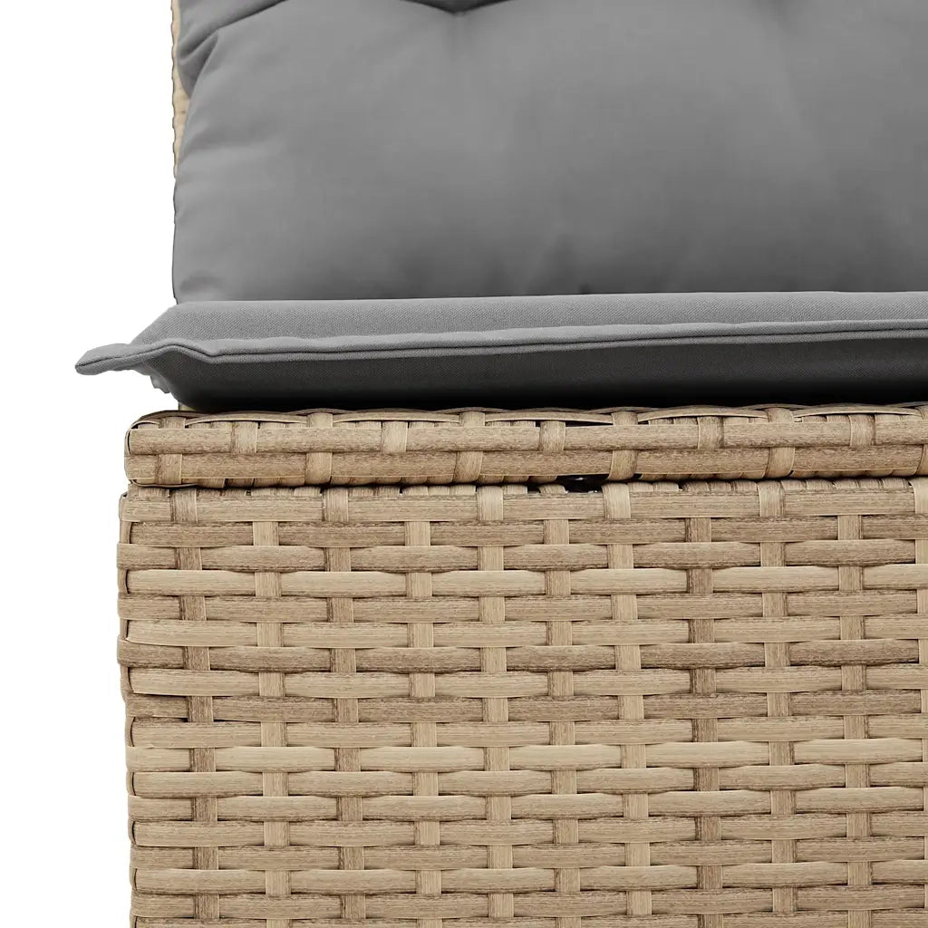 Set Divano da Giardino 10 pz con Cuscini Beige in Polyrattan 3326540