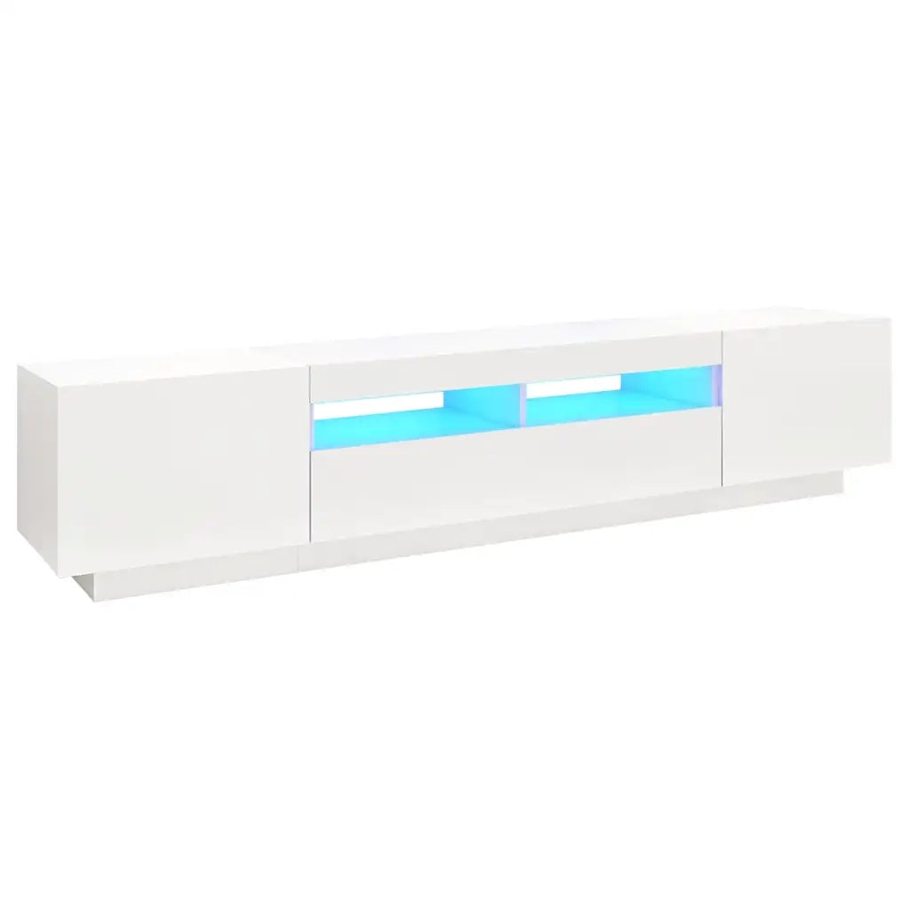 Mobile Porta TV con Luci LED Bianco 200x35x40 cm 3081906