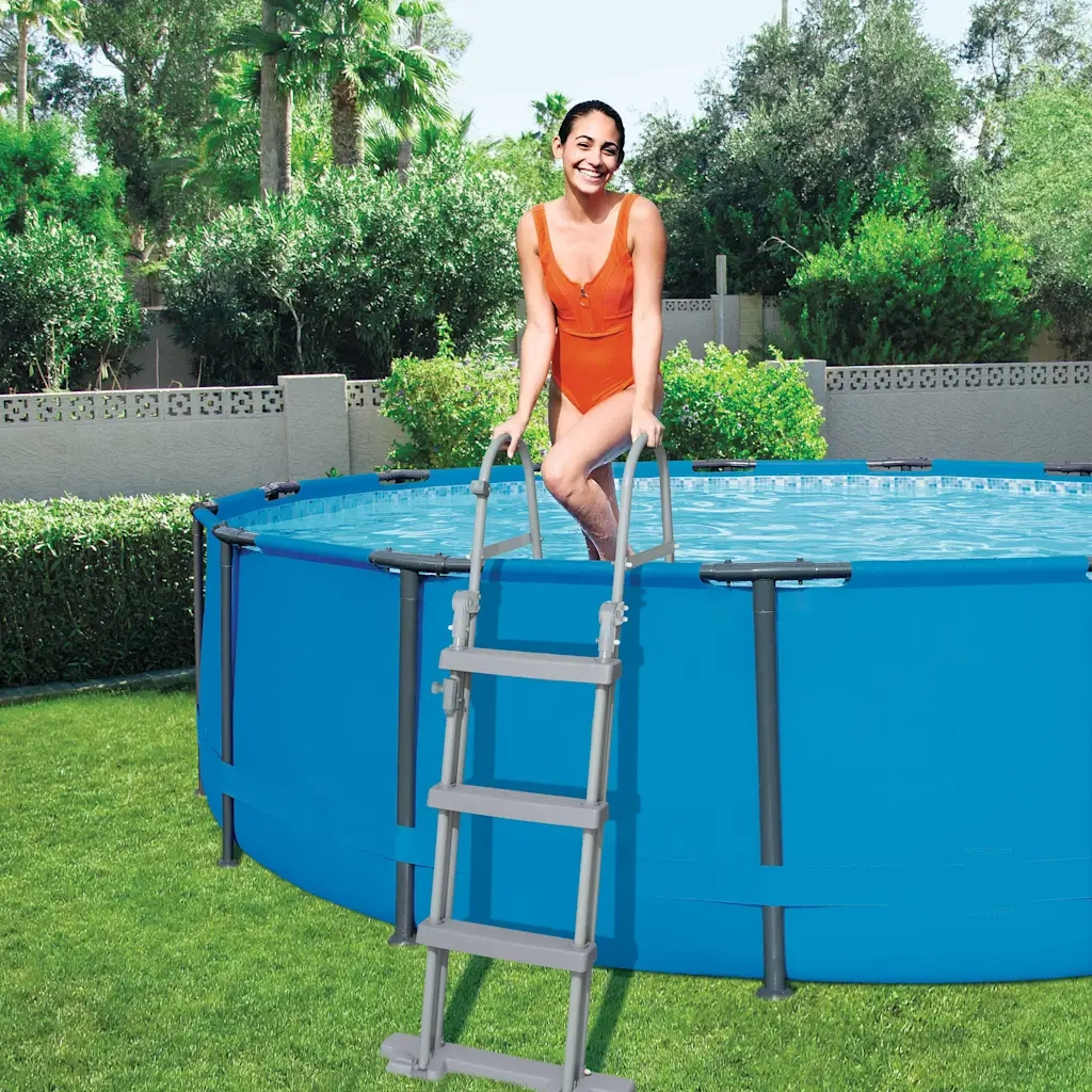 Bestway Scaletta per Piscine a 4 Gradini Flowclear 122 cm 58331 91637
