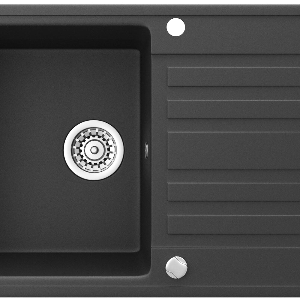 Bergström Lavello Nero 76.5 x 46 cm con asciugatura