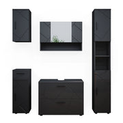 Vicco Set mobili bagno Antracite lucido 5 parti