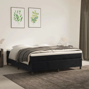 Struttura Letto a Rete a Molle Nero 180x200 cm in Velluto