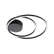 Plafoniera Moderna Ruotale Led Alluminio Nero