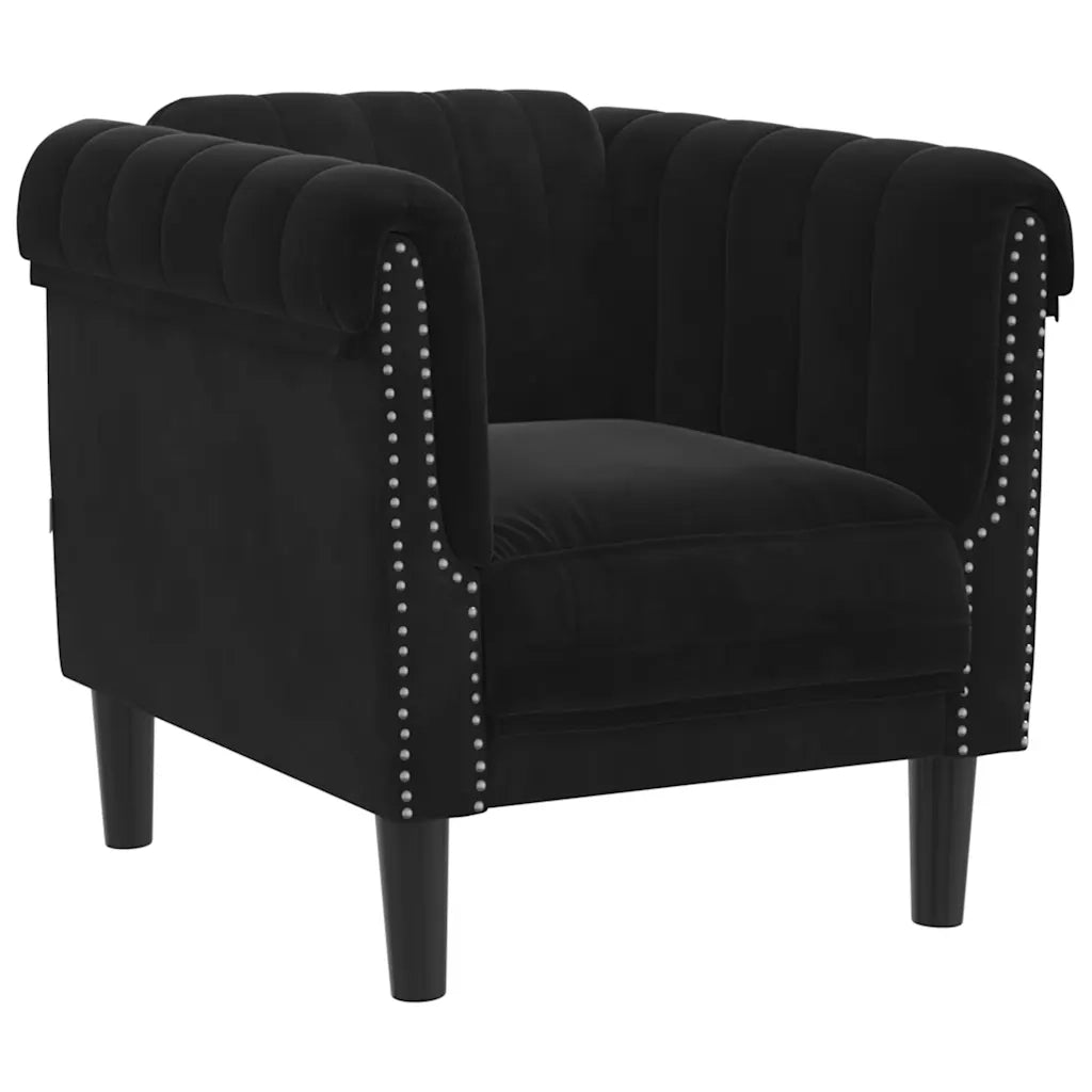 Poltrona Nera in Velluto 372570