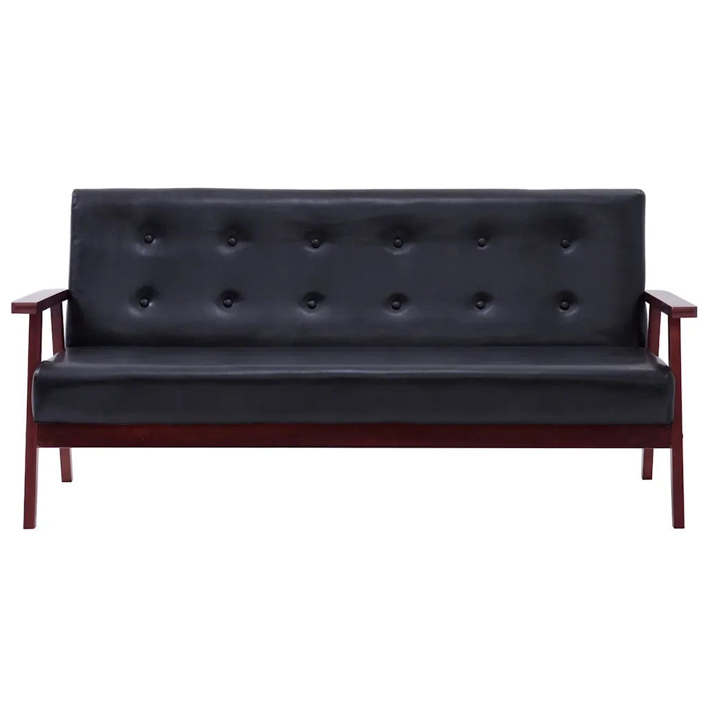 Set di Divani 2 pz Nero in Similpelle 278397