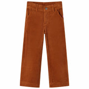 Pantaloni per Bambini in Velluto a Coste Cognac 104 13930