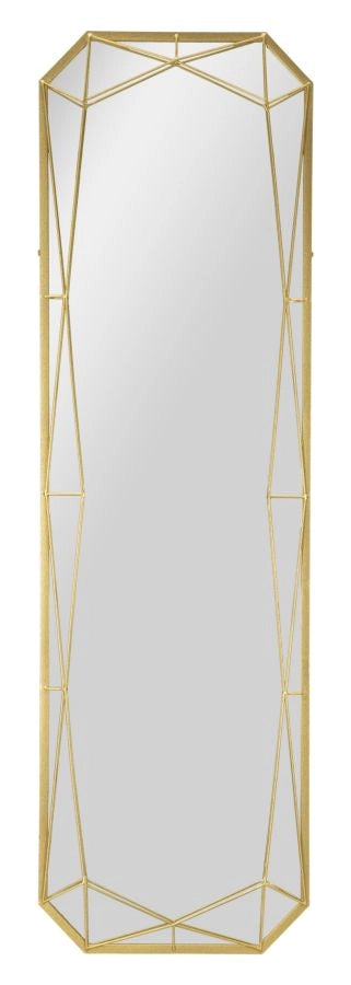 Specchio da Terra Gold 46x2x153 cm in Ferro e MDF e Specchio Oro