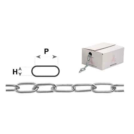 CATENA GENOVESE NICHELATA n°14 (22 mm) - PxH 152x62 - scatola 25 mt - CATENIFICIO RIGAMONTI