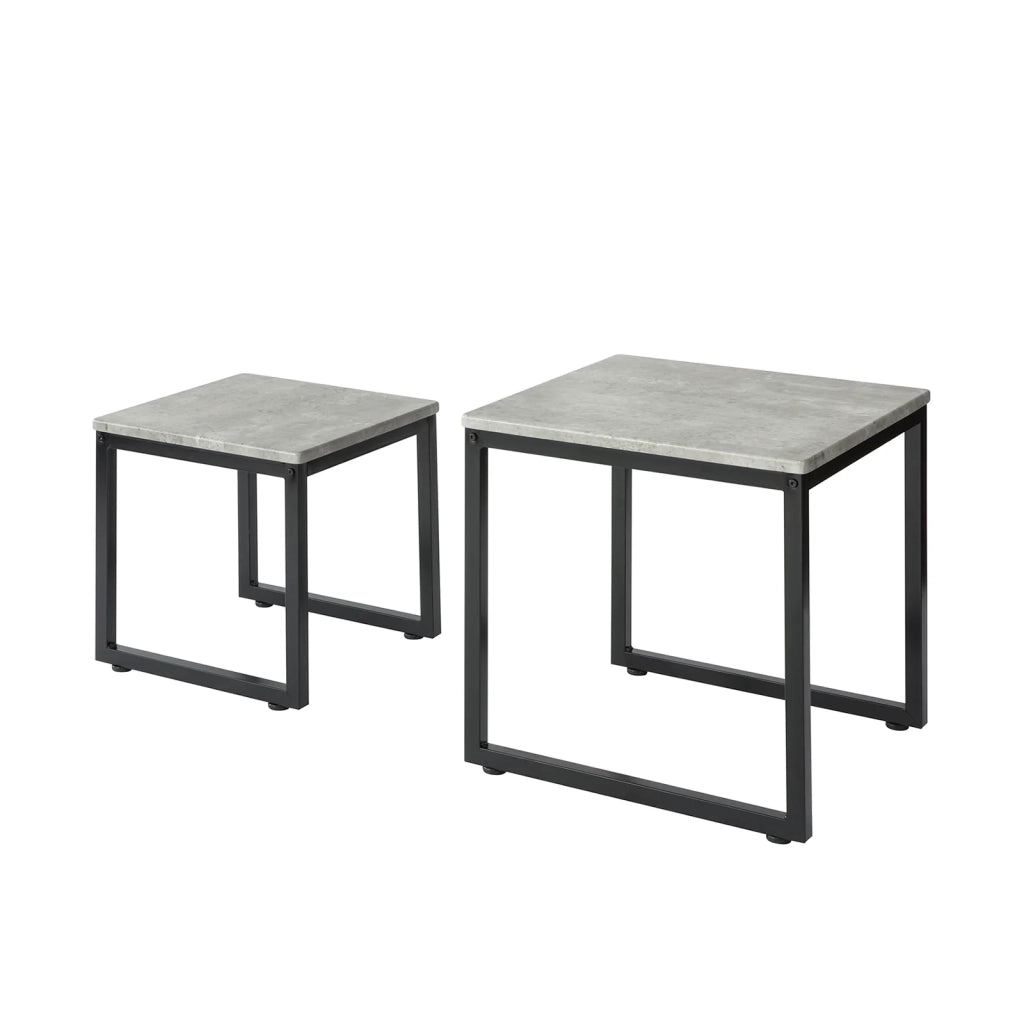 Set tavolini Soggiorno Tavolinetto da Salotto L50*P50*A50cm,Grigio FBT42-HG