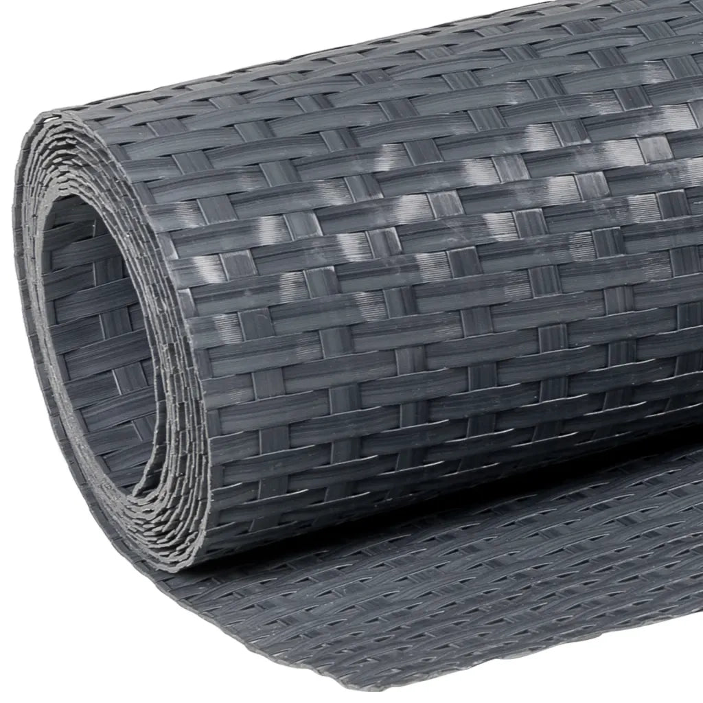 Paravento da Balcone Antracite 500x100 cm in Polyrattan 156243