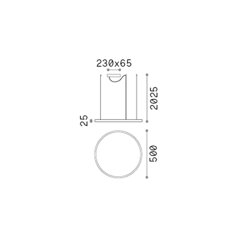Sospensione Moderna Oracle Alluminio-Materie Plastiche Nero Led 32W 4000K