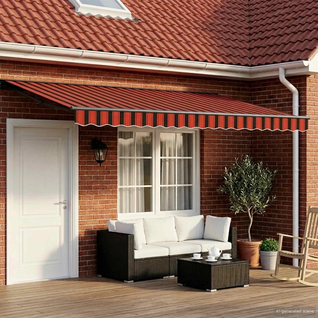 Cornice per Tenda Manuale con LED 4 × 3,5 m 3420861