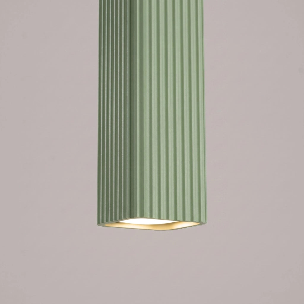 Lampada a sospensione RAYO 3L verde salvia