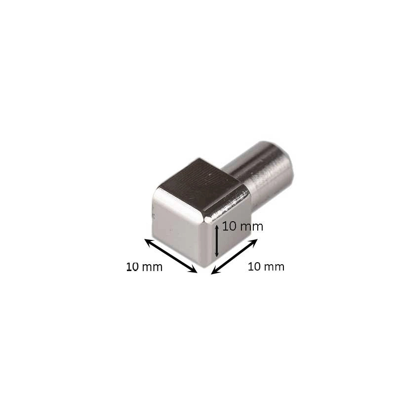 Capsula quadrata in alluminio : Modello - 10MM, Finitura - SATINATA
