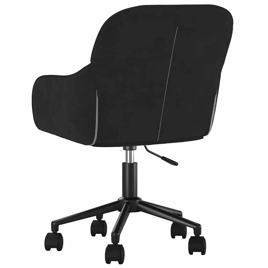 Sedia Girevole da Ufficio Nera in Velluto 344873
