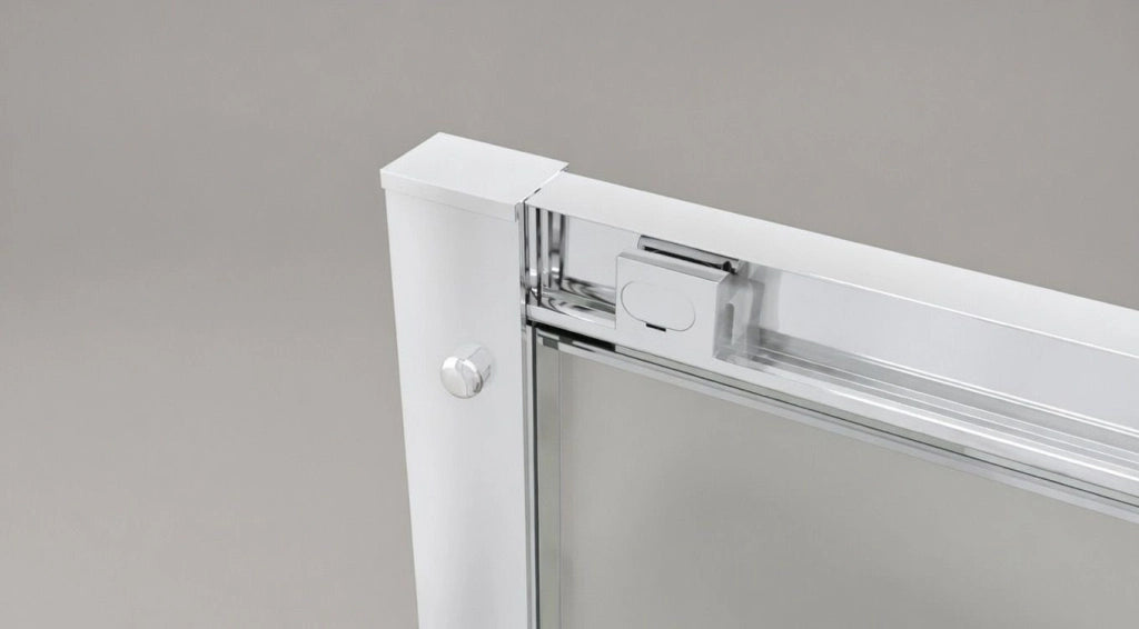 Box doccia a nicchia 100 cm porta scorrevole apertura laterale H190 cm ZEUS - Cromato Lucido