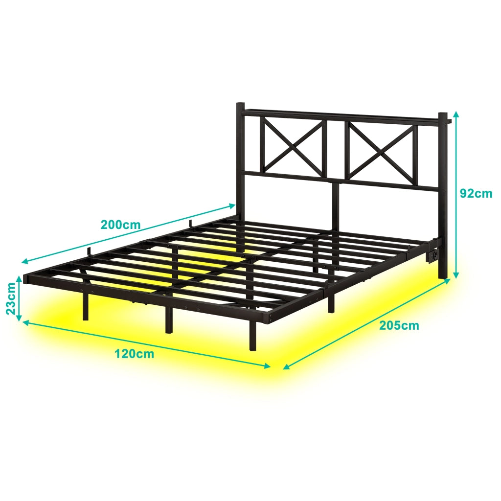 letto a baldacchino metallo nero 120 x 200 cm