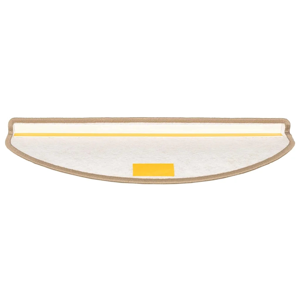 Tappetini per scale 15 pz 65x21x4 cm Marrone Semicircolari 149855