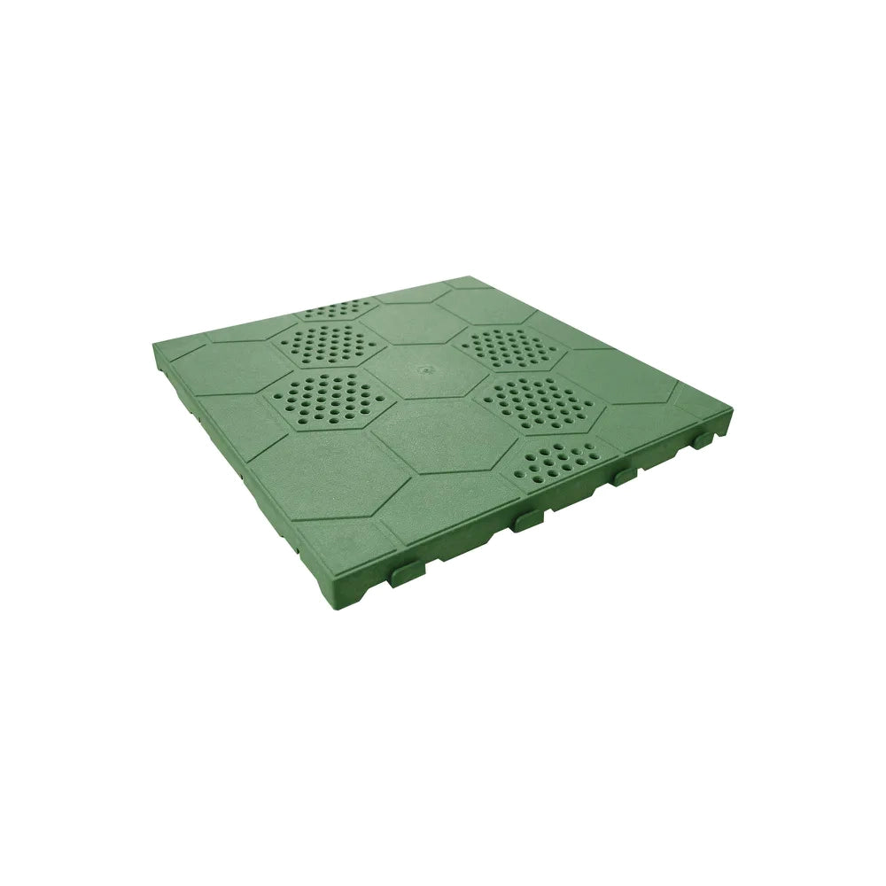 Kit 25 piastrelle in polipropilene verde autobloccanti per casetta mod. GS24